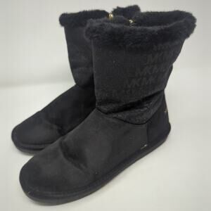 Michael Kors Black Faux Fur Boots Shoes Womens Size 5